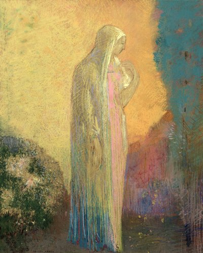 Staande Gesluierde Vrouw door Odilon Redon